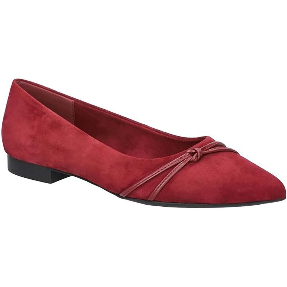 Bella Vita Rhea Size 9.5 Flats Burgundy Kidsuede Pointed Toe Comfort Narrow Fit